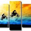 Motocrosses silhouette Panels paint by numbers