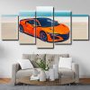 Orange Acura NSX panels paint by numbers