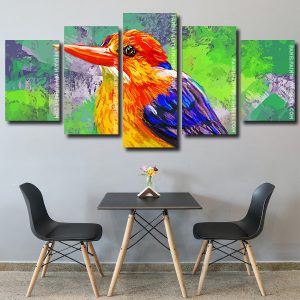 Oriental Dwarf Kingfisher Bird Art Panels paint by numbers