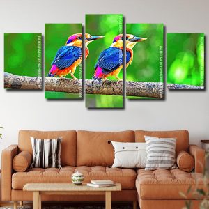 Oriental Dwarf Kingfisher Birds panels paint by numbers