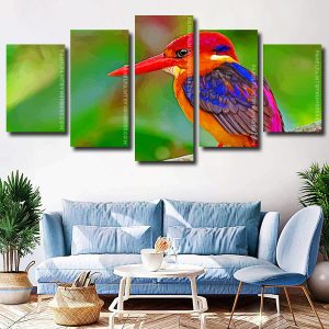 Oriental Dwarf Kingfisher On Stick Panels paint by numbers