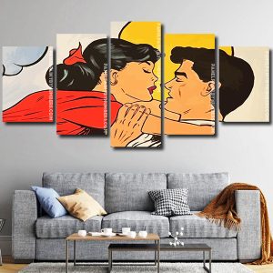 Pop Art Couple Panel paint by numbers