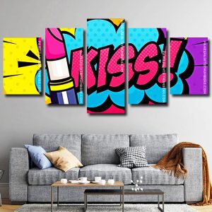 Pop Art Kiss panels paint by numbers