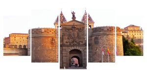 Puerta de Bisagra Toledo Spain panels paint by numbers