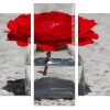 Red Flower In Glass Panels paint by numbers