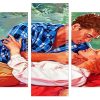 Romantic Couple In Garden Panel paint by numbers