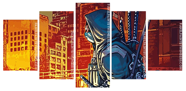 Ronin Ninja panels paint by numbers