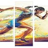 Running Girl Art Panels paint by numbers