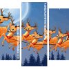 Santa Rides Reindeer Sleigh panels paint by numbers