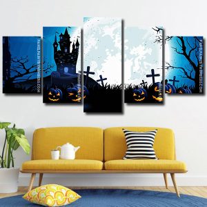 Scary Halloween panels paint by numbers