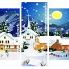 Snowy Landscape panels paint by numbers