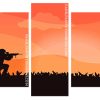 Soldiers Silhouette panels paint by numbers