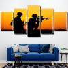 Soldiers Silhouette Panel paint by numbers