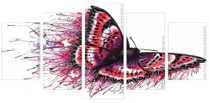 Splatter Butterfly Panel paint by numbers