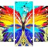 Splatter Butterfly Art panel apaint by numbers