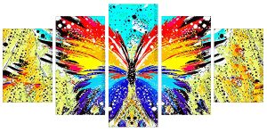 Splatter Butterfly Art panel apaint by numbers