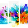 Splatter Flower panels paint by numbers