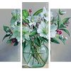 Still Life Magnolias In Glass Vase Panels paint by numbers