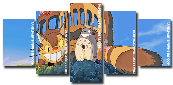 Studio Ghibli My Neighbor Totoro panels paint by numbers