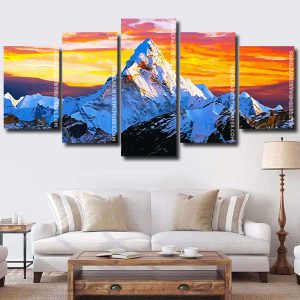 Sunset In Annapurna Mountains panels paint by numbers