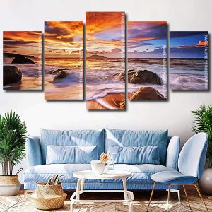 Sunset Seascape panels paint by numbers