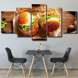 Tasty Burgers panels paint by numbers