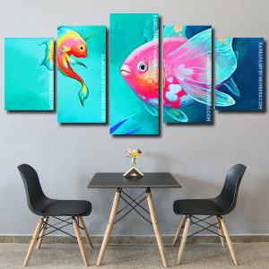 Dreamy Fishes Panels paint by numbers