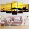 Military Aircrafts Silhouettes panels paint by numbers