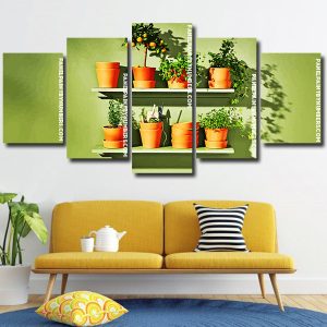 Aesthetic Plants Pots Panels paint by numbers