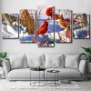 Cardinal Birds In Snow Panels paint by numbers