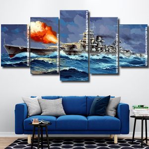 Military Navy Battelship Panels paint by numbers