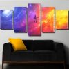 Astronaut In Colorful Space Panels paint by numbers