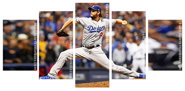 The Baseball Player Clayton Kershaw panel paint by numbers