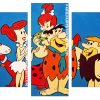 The Flintstones cartoon family Panels paint by numbers