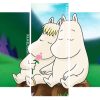 The Moomins Couple panels paint by numbers