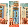 Vintage Coffee Shop Panels paint by numbers