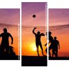 Volleyball Players Silhouette At Sunset panels paint by numbers