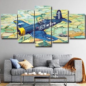 Vought F4U Corsair Fighter Aircaft Panels paint by numbers