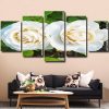 White Blooming Floribunda flower Panel paint by numbers