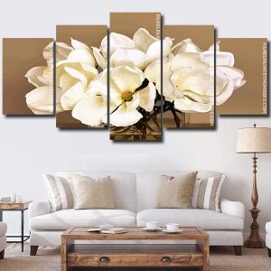 White Magnolias Bouquet Panels paint by numbers