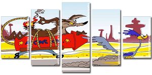 Wile E Coyote And The Road Runner Panel paint by numbers