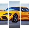 Yellow Toyota GR Supra paint by numbers