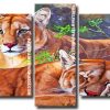 aesthetic lions Panels paint by numbers