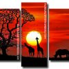 african animals sunset Panels paint by numbers