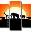 animals silhouette illustration Panels paint by numbers