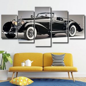 black vintage car Panel paint by numbers