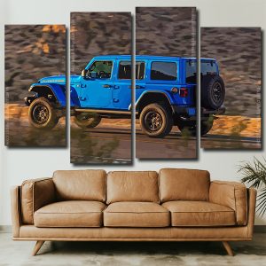 Blue Jeep panels paint by numbers