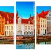 bruges houses reflection Panels paint by numbers