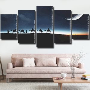 camels silhouette Panel paint by numbers