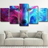 colorful wolf panel paint by numbers